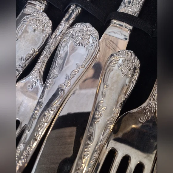 enchanted rose wm rogers and son silverware set
